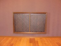 Декоративная рамка для радиатора с багетом и рифликсом